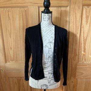 Banana Republic Black Button Up Cardigan Sweater
